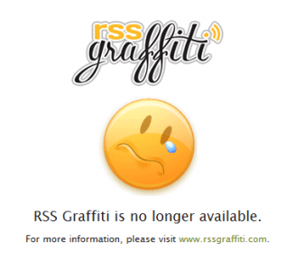 rss graffiti tidak bisa lagi digunakan